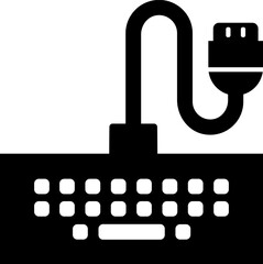 Obraz premium Rounded Filled Keyboard Icon