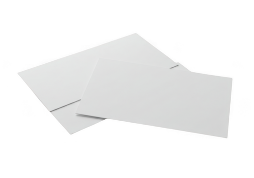 White blank folders mockup isolated on transparent background
