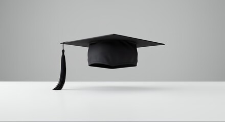 Graduation Cap on White Background