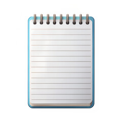 Blank Spiral Notebook with Lined Paper Illustration