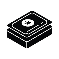 Premium isometric style icon of medical certificate sheet