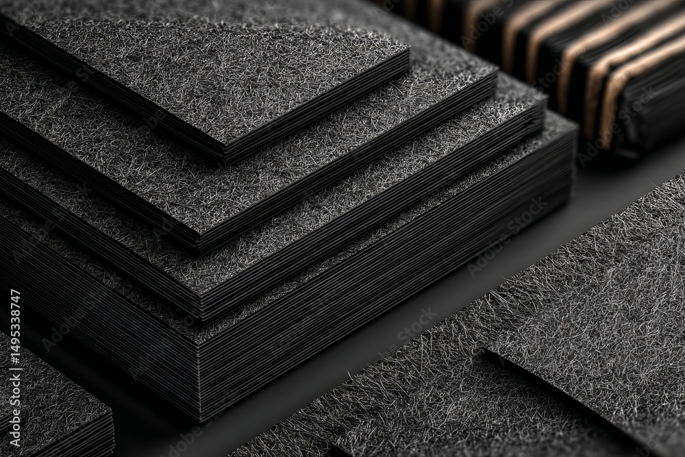 Leinwandbilder crafting materials arranged in layers showcasing texture and color variations for creative projects
