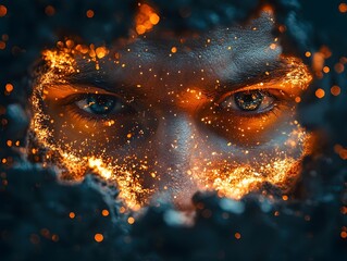 Digital security breach as a hacker s hand breaks through a company s firewall