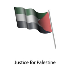 Palestine flag single vector illustration