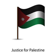 Palestine flag single vector illustration