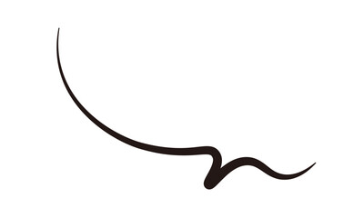 手書き風太さ変動ベクター単体吹き出し05