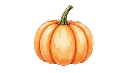 Vibrant pumpkin centerstage, a captivating autumnal still life on dark canvas