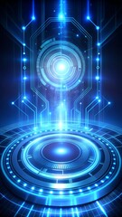 Obraz premium A futuristic tech concept with holographic