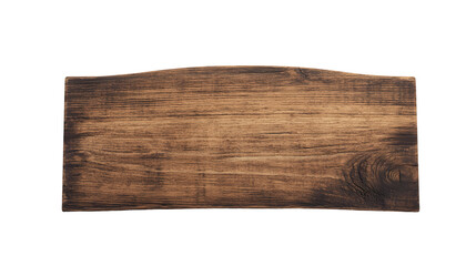 Blank Wooden Sign on White Background for Text Overlay and Messages