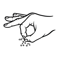 Striking skeleton hand pointing with abstract elements. A bold, black and white line art illustration  vecttor featuring a skeletal hand pointing.