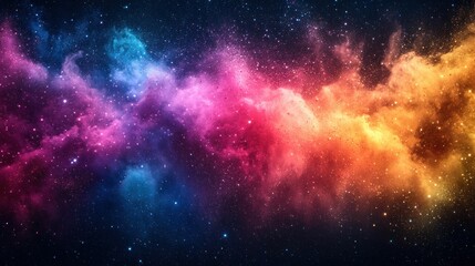 Fototapeta premium Colorful nebulae swirl in dark space