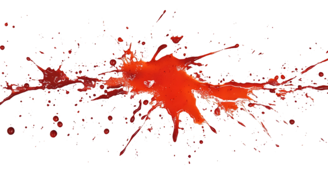 Vivid Ketchup Splatter on Blank Surface Isolated on Transparent Background