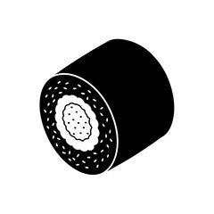 sushi roll cross section on white background .svg