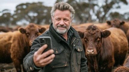 An agritech innovation that employs a smartphone app for cow data analysis