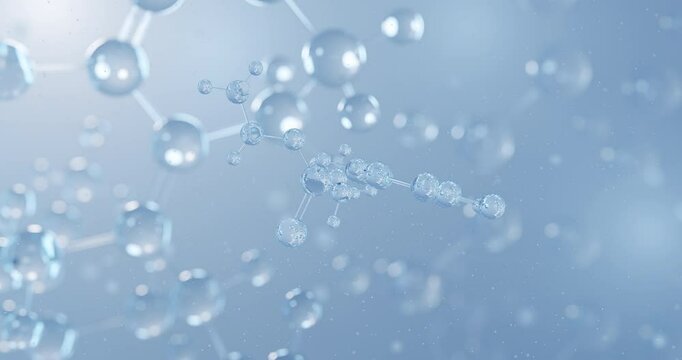 Parathion rotating 3D model of insecticide, seamless looped video
