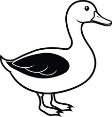 vector illustration of a duck