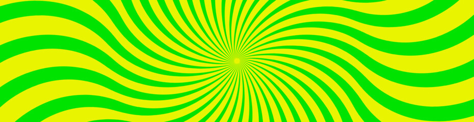 Spiral swirl abstract green yellow color background. Wave line. Summer long backdrop. Digital screen. Luxury Banner. NFT card. Cover design. Metaverse. Research. Innovation technology. Pop art. ESG