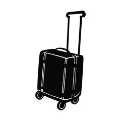 suitcase for travel vector trolley bag illustration art 