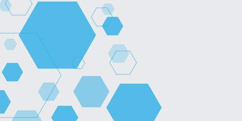 Abstract blue hexagon banner background. Eps10 vector