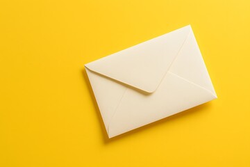 Envelope with a smooth eye catching yellow background