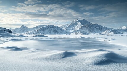Obraz premium Snowy mountain landscape