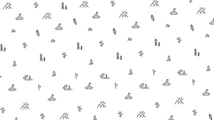 outdoor symbol pattern background illustration