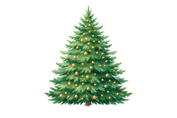 christmas tree isolated on white