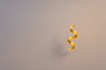 Obraz premium Gold and Black Curled Ribbon Midair