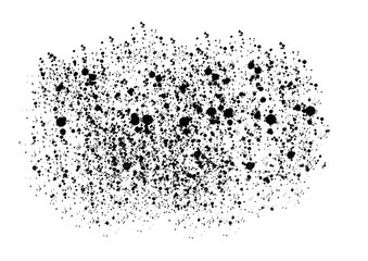 Black Ink Splatters Clip Art – Transparent Background PNG