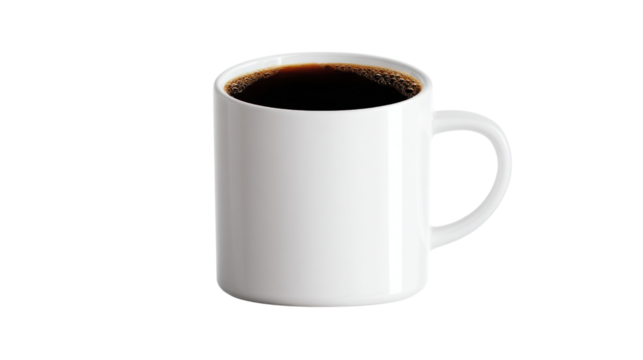A Fresh Brew in Ceramic Mug: A classic ceramic mug holds a rich, dark, and steaming brew, inviting the viewer into the comforting embrace of a morning ritual.