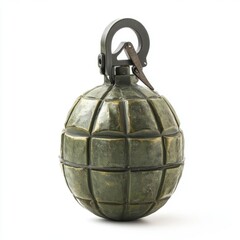 Fototapeta premium Grenade military weapon army war equipment danger isolated on white background