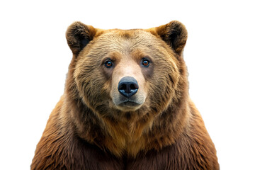 Fototapeta premium Big Brown Bear Isolated on Transparent Background