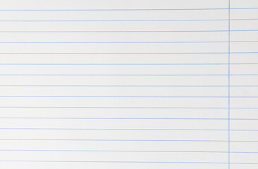 White lined notebook paper for background