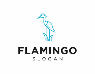 Logo about Flamingo on a white background. created using the CorelDraw application.
