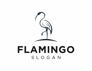 Logo about Flamingo on a white background. created using the CorelDraw application.