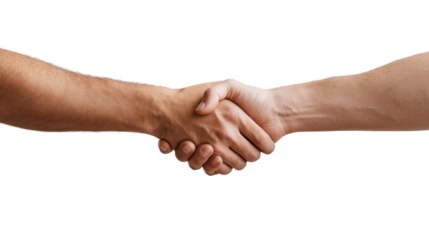 Handshake of Unity: Two hands clasped in a firm handshake, symbolizing agreement and unity. The image is a testament to the strength of human connection and collaboration.