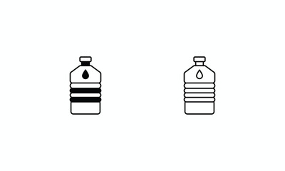 Obraz premium Cooking Oil icons set Line and Glyph black vector icon stock illustration