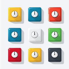 My Simple flat 2D icon, power switches group isolated on a white background, vector, vector, flat design, animation design, simple flat 2D icon, minimalist design, vector design, eps