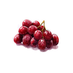My Simple flat 2D icon, red grapes group isolated on a white background, vector, vector, flat design, animation design, simple flat 2D icon, minimalist design, vector design, eps