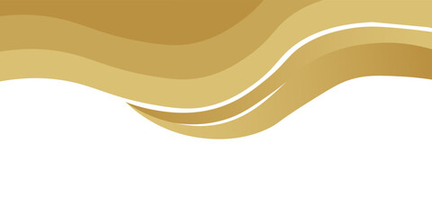 Vector gold line background curve element with white space for text and message design, overlapping layers, vector