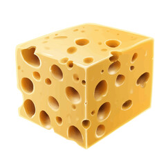 My very Simple flat 2D icon, swiss cheese isolated on a white background, vector, flat design, animation design, simple flat 2D icon, minimalist design, vector design, eps