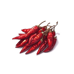 My very Simple flat 2D icon, whole red chili isolated on a white background, vector, flat design, animation design, simple flat 2D icon, minimalist design, vector design, eps