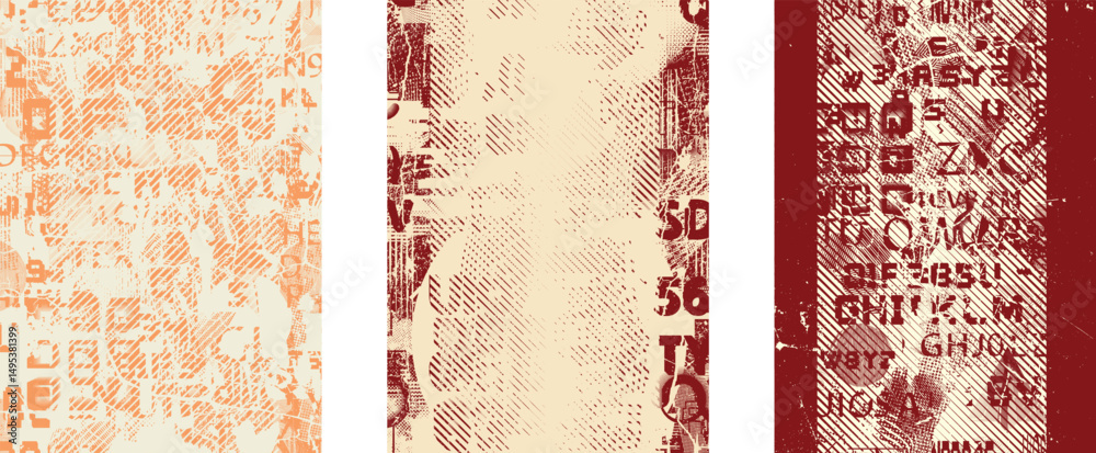 Poster Glitch distorted geometric shape . Noise destroyed logo . Trendy defect error shapes . Glitched frame .Grunge textured . Distressed effect .Vector shapes with a halftone dots screen print texture.