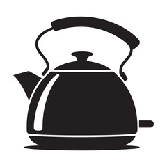 electric kettle Vector black silhouette. with white background