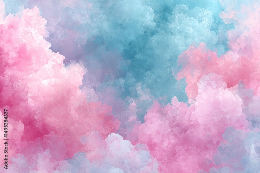 Leinwandbilder soft pastel clouds blend harmoniously in a serene sky creating a calming backdrop for a peaceful day