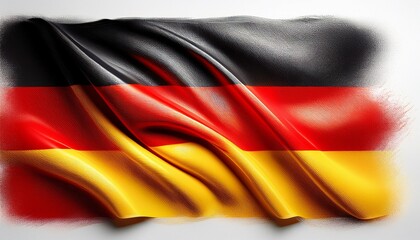 Naklejka premium Deutsche Flagge mit horizontalen Streifen in Schwarz, Rot und Gold