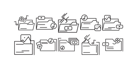 Content Library Line Icon
