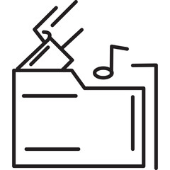 Content Library Line Icon