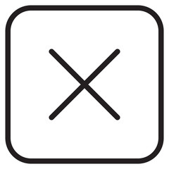 Cross, close outline icon