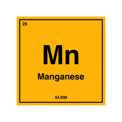 manganese periodic vector isolated on transparent background